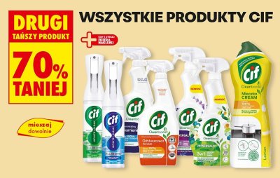 Środki czystości Cif drugi -70% taniej promocja w Biedronka