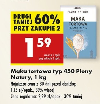 Mąka tortowa pszenna typ 450 Plony natury promocja