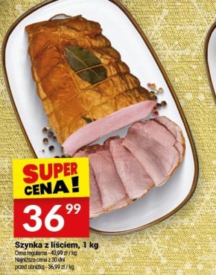 Szynka z liściem, 1 kg promocja w Twój Market