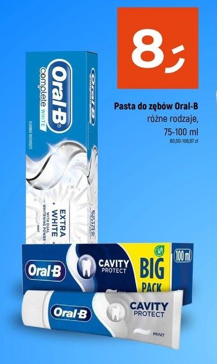 Pasta do zębów mint Oral-b cavity protect promocja