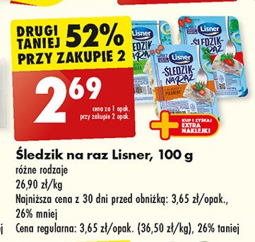 Śledzik w sosie koperkowym Lisner śledzik na raz promocja