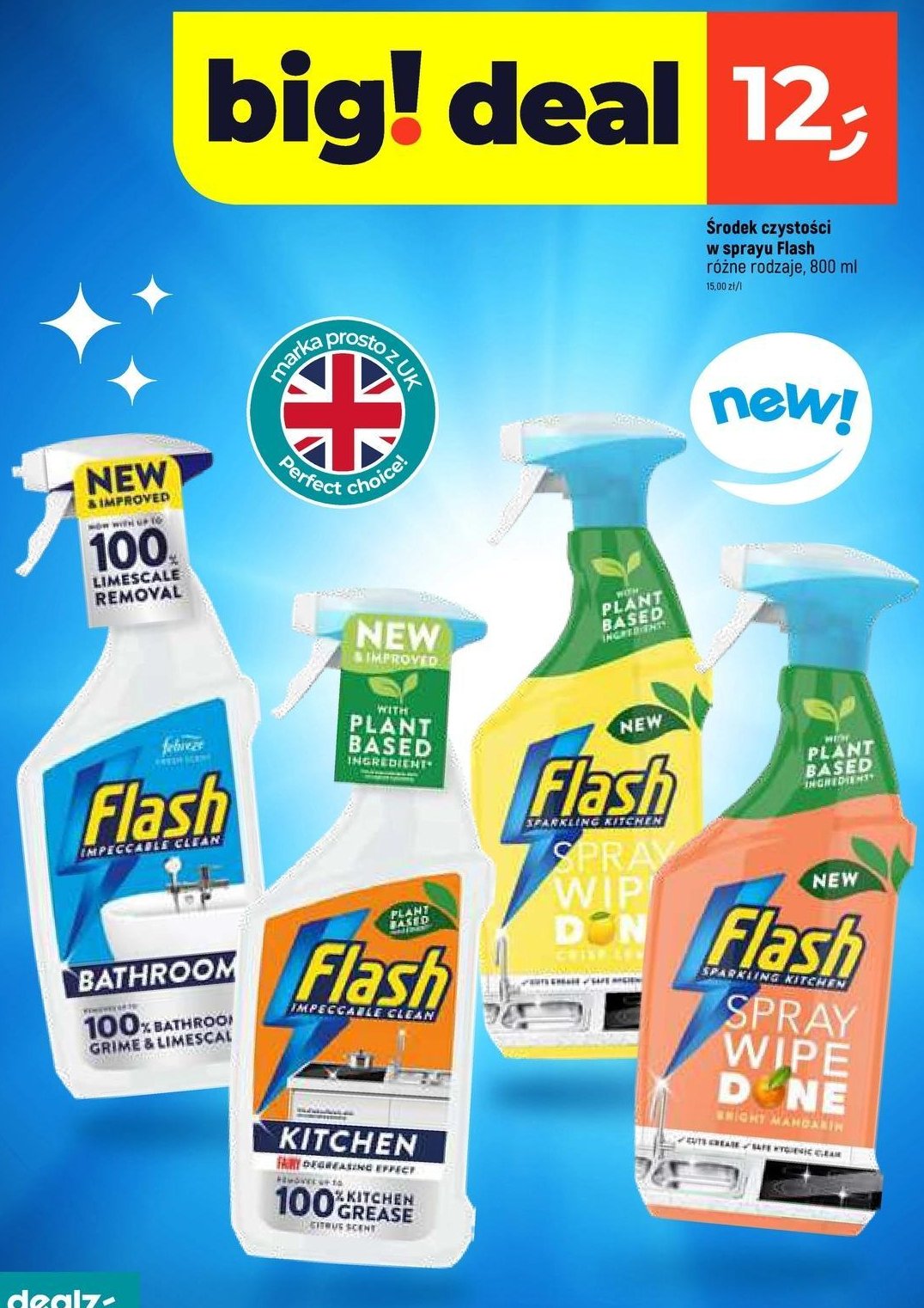 Spray czyszczący do łazienki FLASH promocja w Dealz