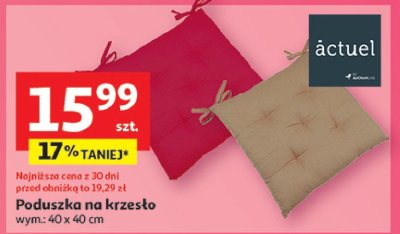 Poduszka na krzesło 40 x 40 cm Actuel promocja