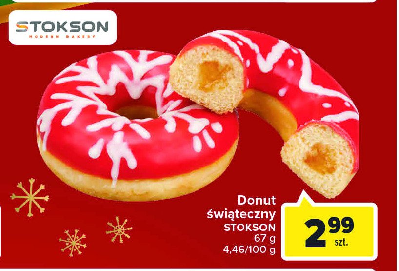 Donut 艣wi膮teczny jab艂ko-cynamon Stokson promocja