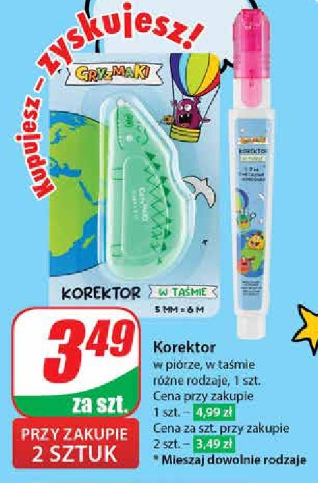 Korektor w taśmie Gryzmaki promocja