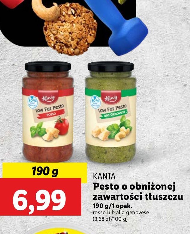 Pesto rosso o obniżonej zawartości tłuszczu Kania promocja w Lidl