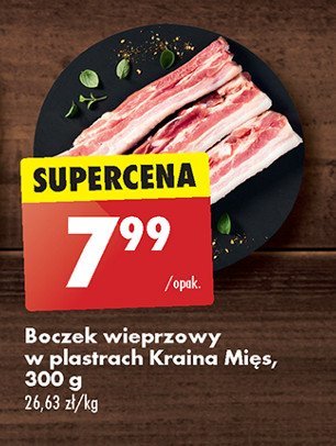 Boczek wieprzowy plastry Kraina mi臋s promocja