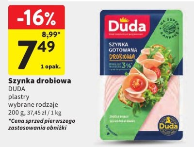 Szynka drobiowa DUDA promocja w Intermarche