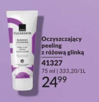 Peeling oczyszczający z różową glinką promocja w AVON