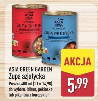 Zupa azjatycka pikantna z kurczakiem Asia Green Garden promocja w Aldi