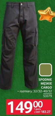 Spodnie męskie cargo promocja w Selgros