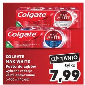 Pasta do zębów luminous Colgate max white promocja