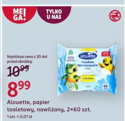 Papier toaletowy nawilżany, 2×60 szt. promocja w Rossmann
