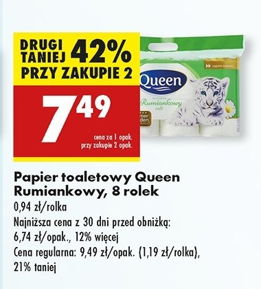 Papier toaletowy rumiankowy Queen promocja