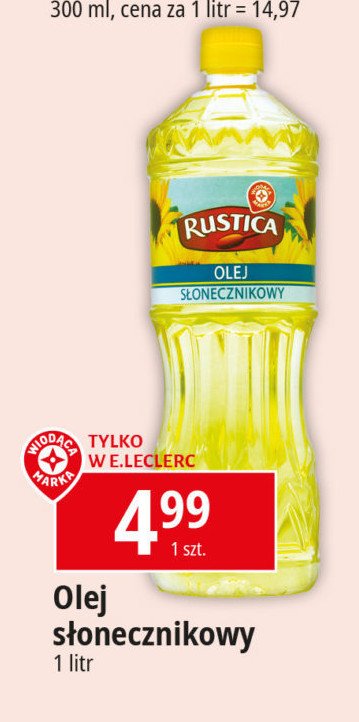 Olej słonecznikowy Wiodąca marka rustica promocja