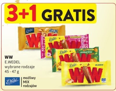 Wafelek WW E.WEDEL wybrane rodzaje promocja w Intermarche