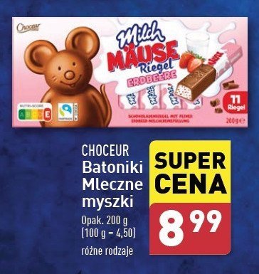 Mleczne myszki truskawkowe Choceur promocja