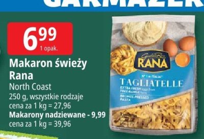 Makaron świeży Tagliatelle Rana North Coast promocja w Leclerc