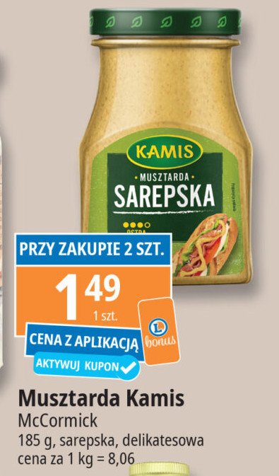 Musztarda delikatesowa Kamis promocja