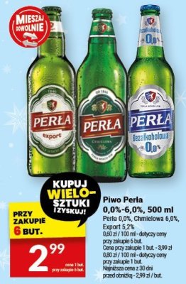 Piwo Perla 0,0%-6,0%, 500 ml promocja w Twój Market