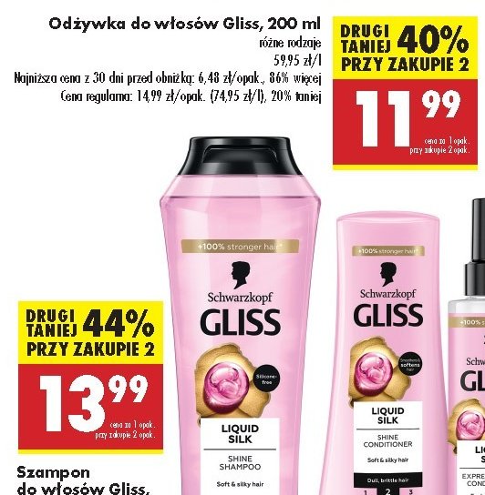 Odżywka do włosów Gliss kur liquid silk gloss promocja