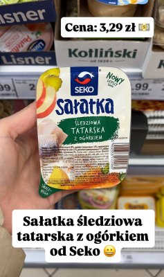 Sałatka śledziowa tatarska z ogórkiem Seko promocja w Dino