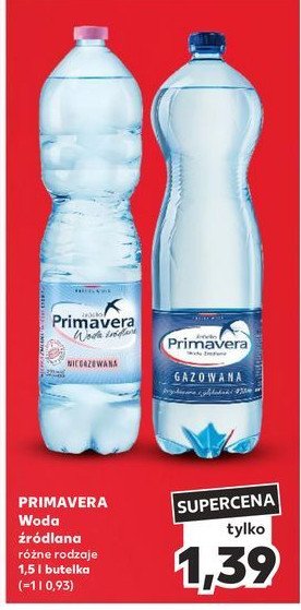Woda gazowana Primavera promocja w Kaufland