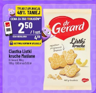 Ciastka Listki kruche Maślane Dr Gerard promocja w POLOmarket