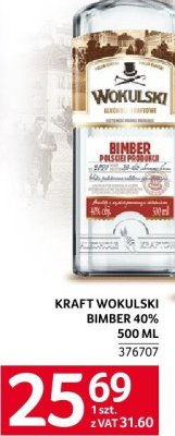 Wódka Kraft Wokulski Bimber 40% 500ml promocja w Selgros