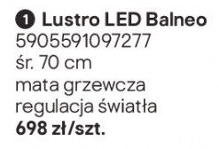Lustro LED Balneo promocja w Castorama