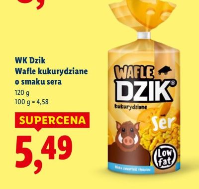 Wafle kukurydziane o smaku sera WK Dzik promocja w Lidl