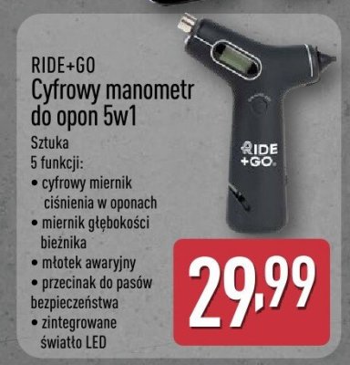 Cyfrowy manometr do opon 5w1 promocja w Aldi