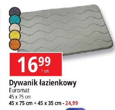 Dywanik łazienkowy trangan 45 x 75 cm + 45 x 35 cm Euromat promocja w Leclerc