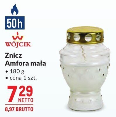 Znicz Amfora mała Wojcik promocja w Makro