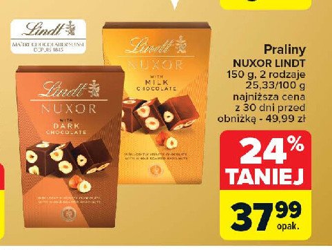 Praliny dark LINDT NUXOR promocja