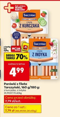 Parówki z fileta Tarczyński, z kurczaka promocja w Biedronka