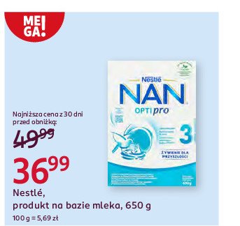 Mleko 3 Nestle nan optipro promocja w Rossmann