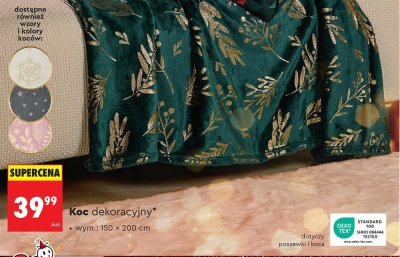 Koc dekoracyjny 150x200cm promocja w Biedronka