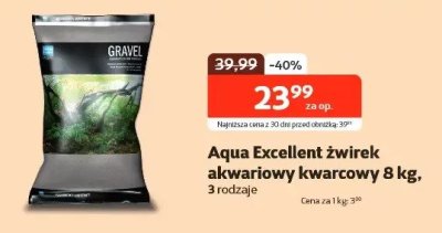 Żwirek akwariowy kwarcowy 8 kg, 3 rodzaje promocja w KAKADU