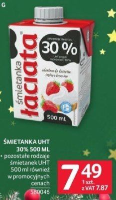 Śmietanka UHT Łaciate 30% 500ml promocja w Selgros