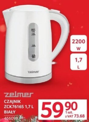 Czajnik Zelmer ZCK7616S 1.7L biały promocja w Selgros