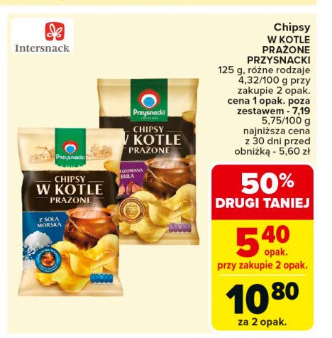 Chipsy w kotle prażone z solą morską Przysnacki promocja w Carrefour Market