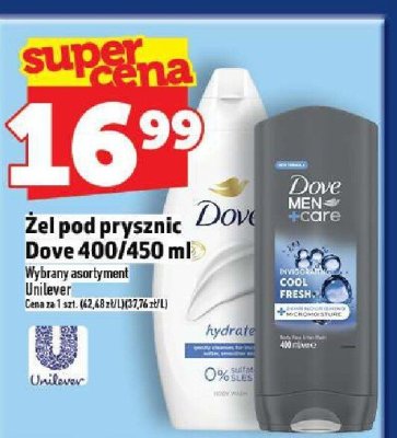 Żel pod prysznic Dove 400/450 ml promocja w TOPAZ
