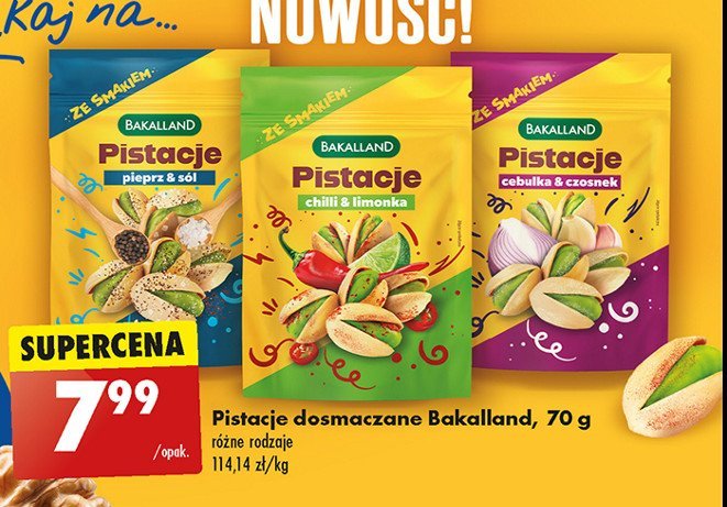 Pistacje pieprz & sól Bakalland promocja