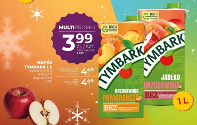 Napój Tymbark jabłko brzoskwinia 1L promocja w Duży Ben