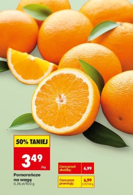Pomarańcze na wagę promocja w Biedronka