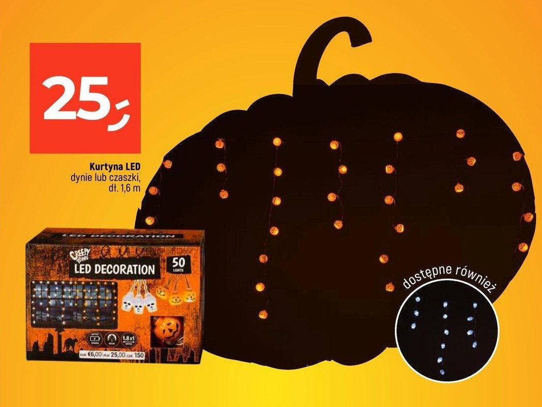 Kurtyna led halloween promocja