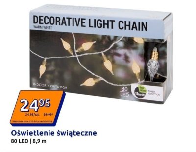 Oświetlenie świąteczne 80 LED promocja w Action