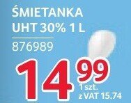 Śmietanka UHT 30% 1l promocja w Selgros