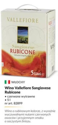 Wino Vallefiore Sangiovese Rubicone czerwone wytrawne promocja w Makro